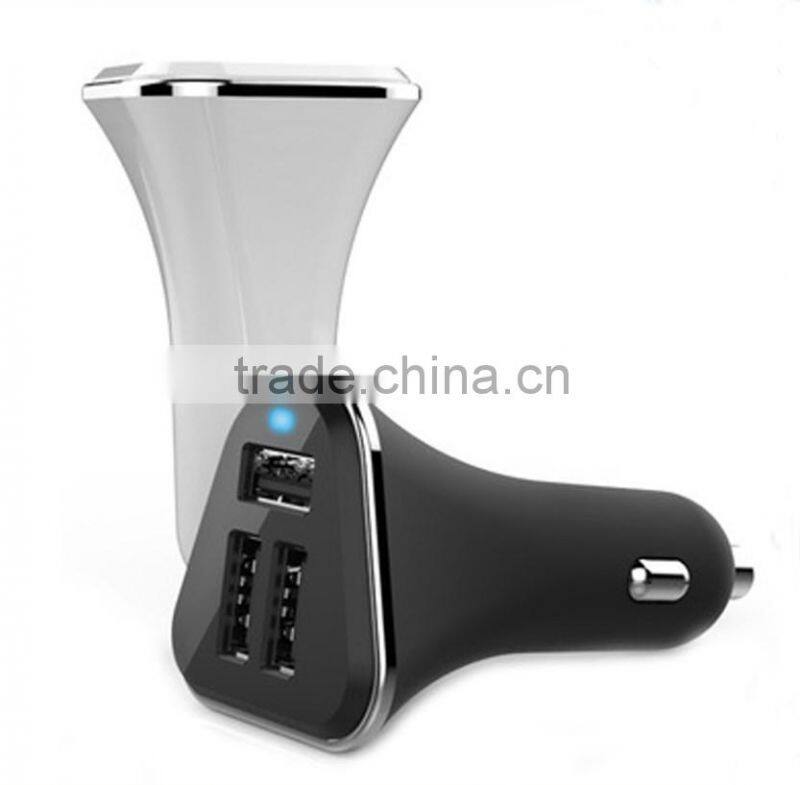 Factory Wholesale Car Charger 3 USB Car Charger Mobile Phone Battery Charger