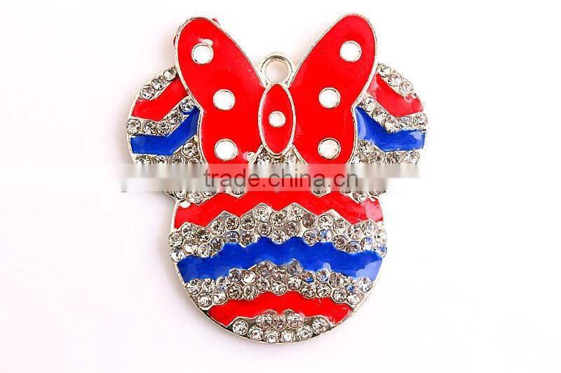 2016 Newest Fashion Cute Fruit shape Rhinestone Charm Cartoon Pendants For Kids Necklaces Jewelry Making!