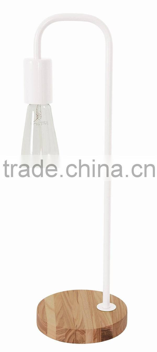 hot saled metal E27*1 table lamp,wooden single desk lamp