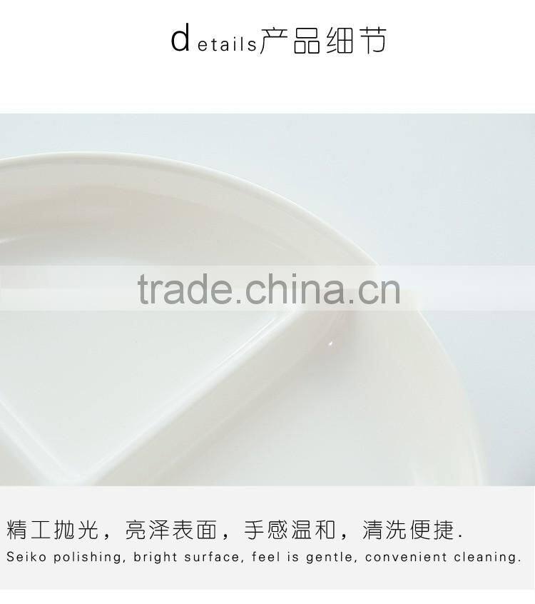 Custom print melamine compartment plate divided melamine plate