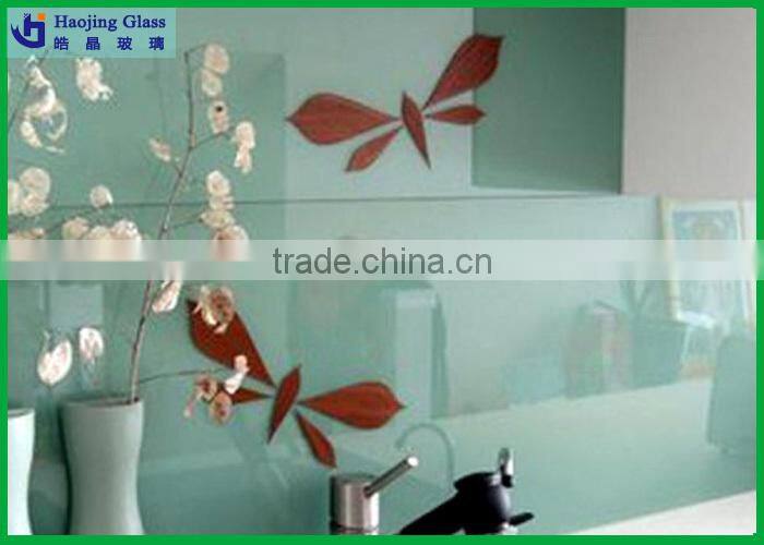 Haojing glass supplier 4mm 5mm 6mm spray painted glass