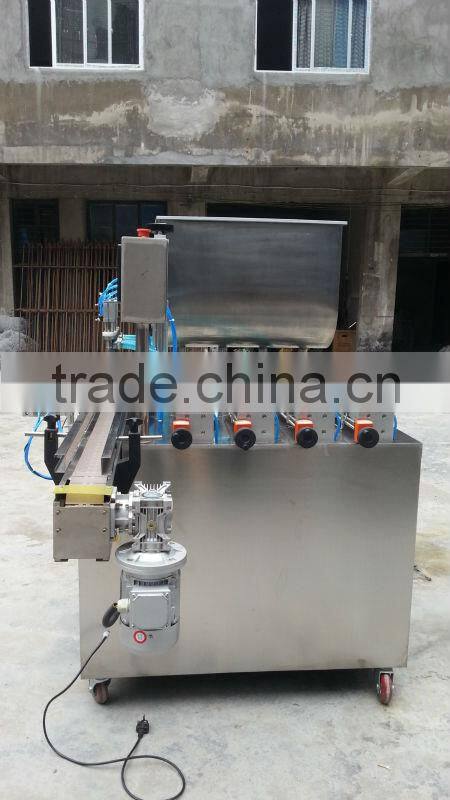 4 nozzles Automatic piston juice filling machine with horizontal fillers