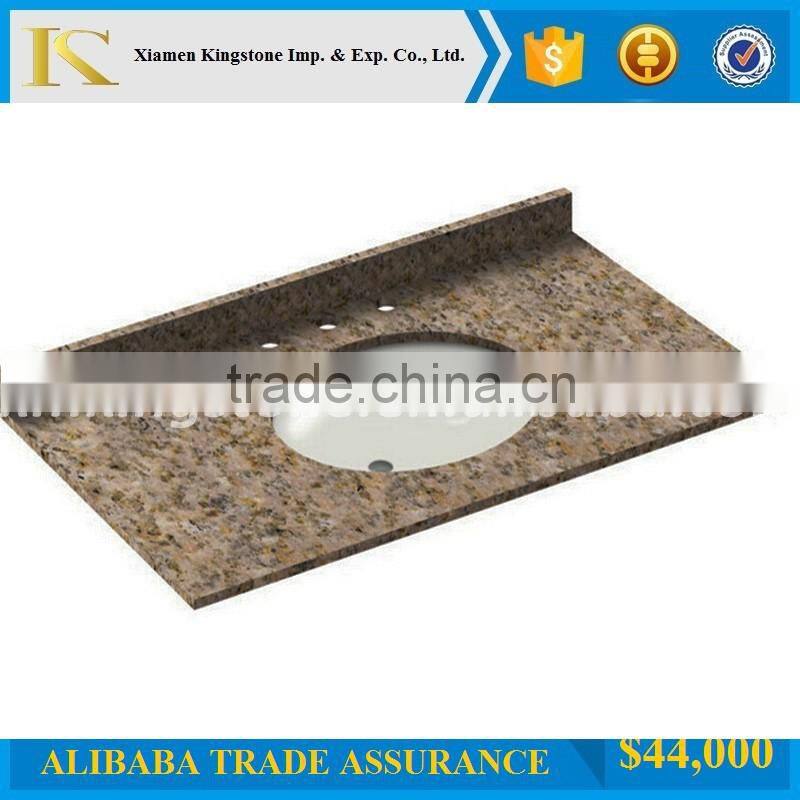 factory price 31"*22" yellow granite vanity tops Golden Sunset Granite G682 vanity tops for bathroom