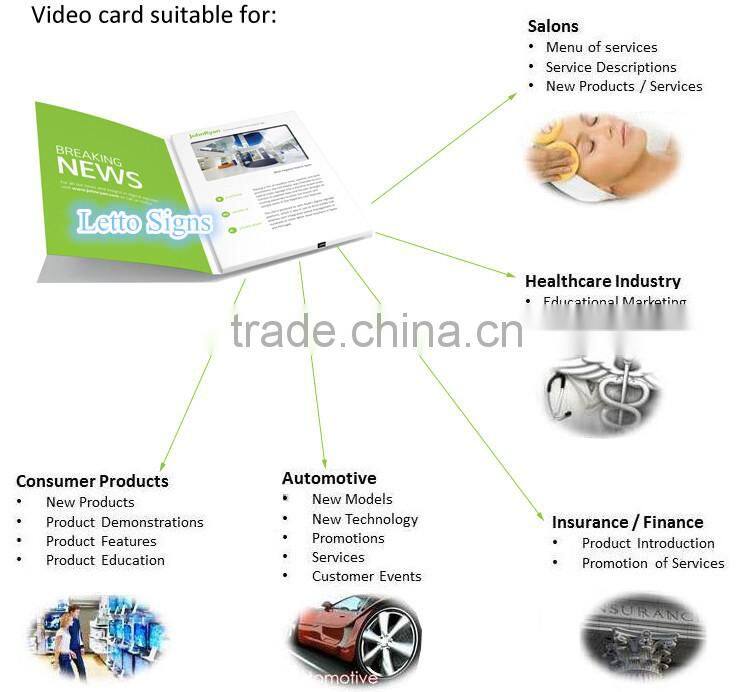 Custom business Video Brochure Presentation Card