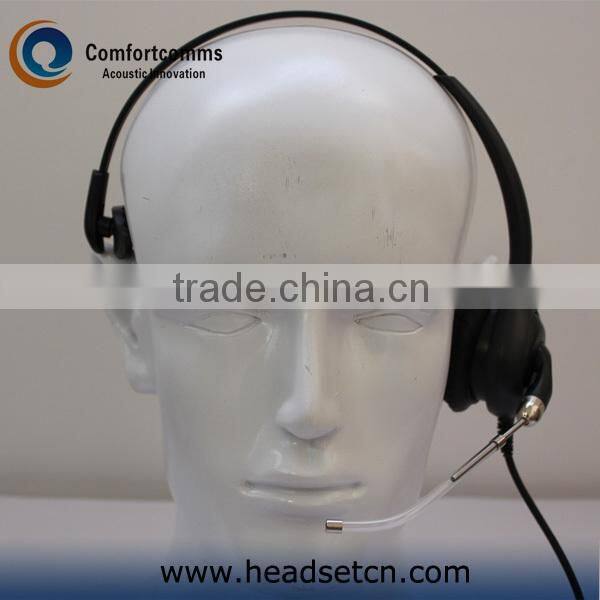 Professional call center headset headphone with rj11 plug and noise cancelling mic for telephone HSM-600TPQDRJ