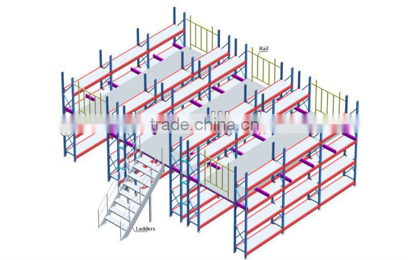 guangzhou factory warehouse used mezzanine floor rack for sale