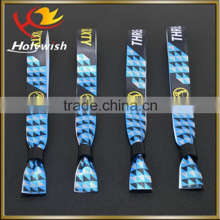 Satin ribbon access control wristband with one time clip