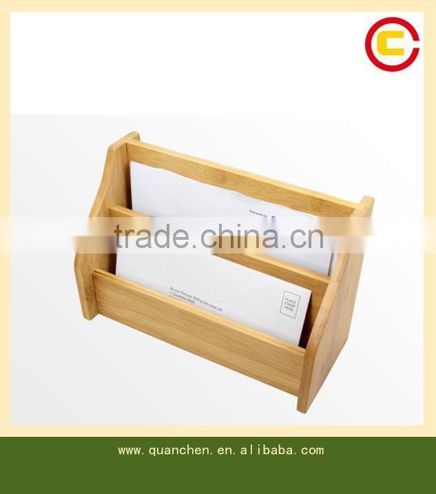 Bamboo Desk File Storage Organizer