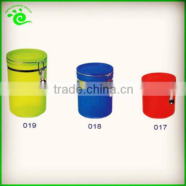 Colorful PP Food Storage Airtight Plastic Canister