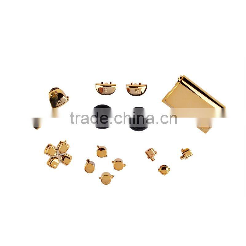 Full Set Chrome Gold Buttons for PS4 for Playstation 4 Decorate