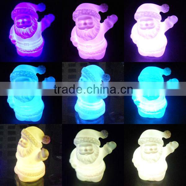 2016 hot gift items pvc cute santa clause children night light