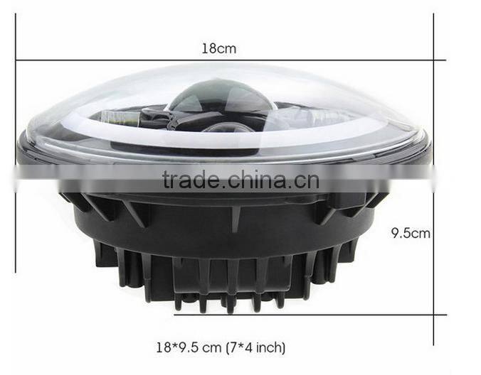 New White Lighting 60w High Low Beam Jeep 7 Inch Led Headlight