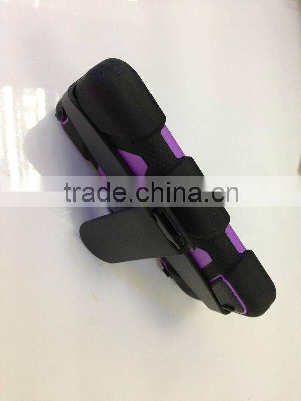 Hybrid Combo Silicone Plastic Hard Mobile Phone Cover Case for iphone 5c With Clamp Holster 3 in 1