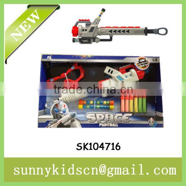 colorful soft bullet gun paintball gun with glasses