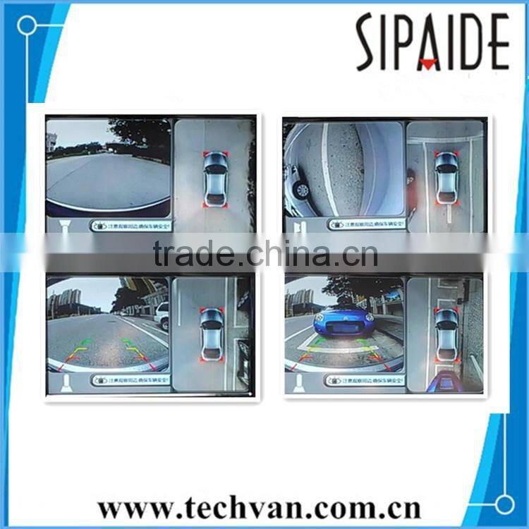 HD 360 view car camera system With Panoramic Visualization