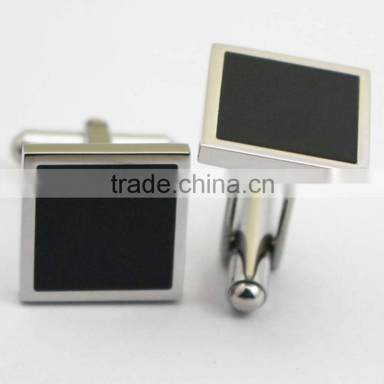 Personalized Logo Blank Stainless Steel Square Cuff Links