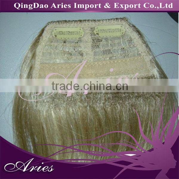 Uk Market Clip in False Bangs Neat Fringe Hair Extensions Human Synthetic Style
