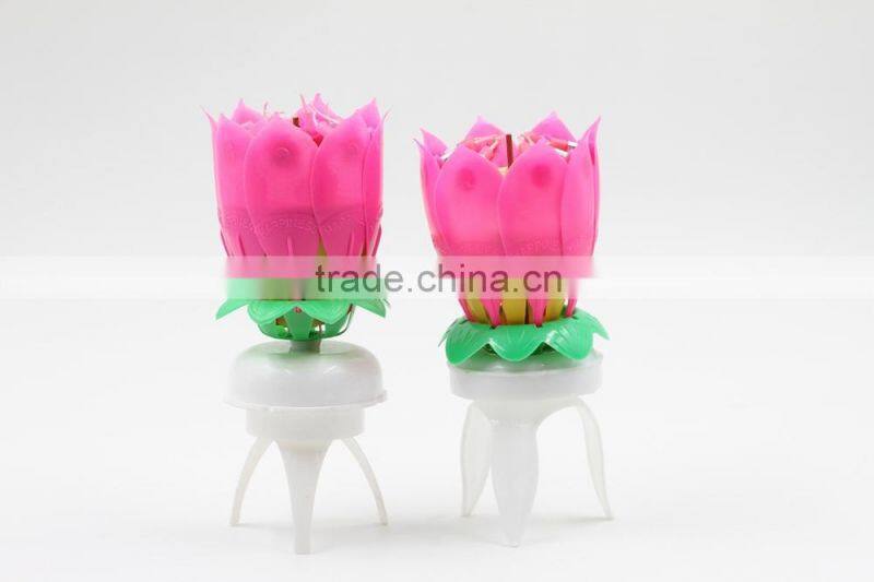 the most popular MUSIC birthday Lotus flower candle export in 2015