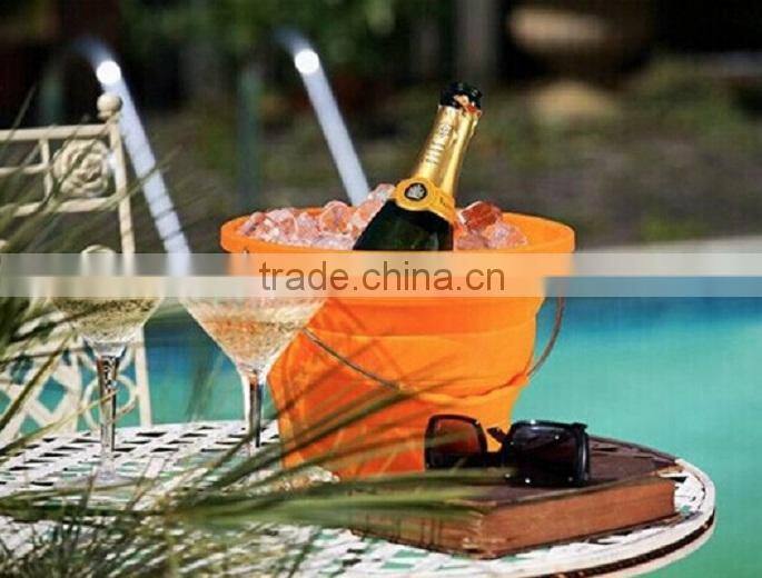 Silicone Collapsible Bucket Red