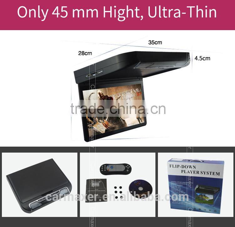 13.3inch car roof mount dvd player car tft lcd roof mounted monitor tv usb
