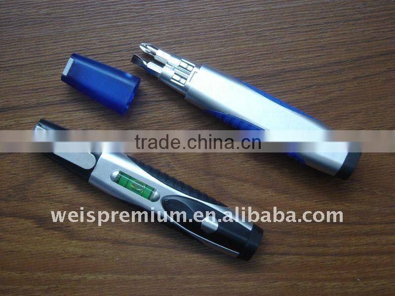 tool kit with level and led light