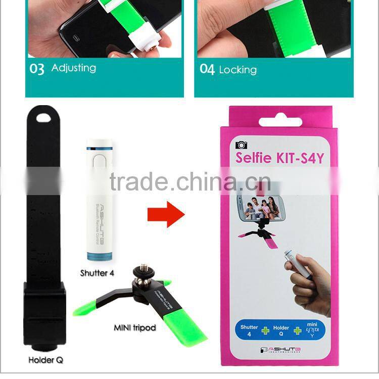 Carry-home Universal Mounting Phone Tripod for Phone and Camera with Metal Holder