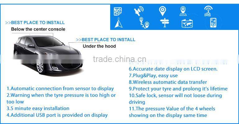 digital tire pressure gauge TPMS with aotomatic connection
