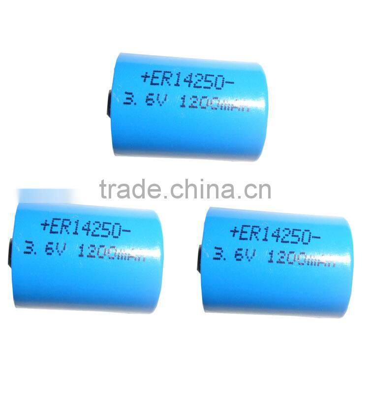 Rechargeable battery ER14250 3.6v 1200mAh car electric bike battery