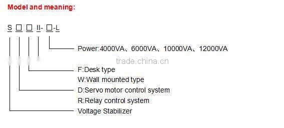 SDWII-12000-L wall mounted motor single phase relay type LED display automatic AC voltage regulator/stabilizer for regulator/AVR