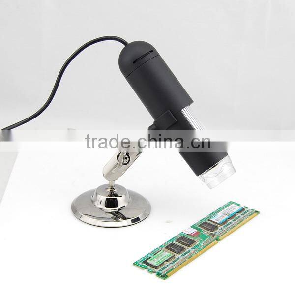 High Quality 1.3MP 400x USB Digital Microscope with stand holder and 8 LED
