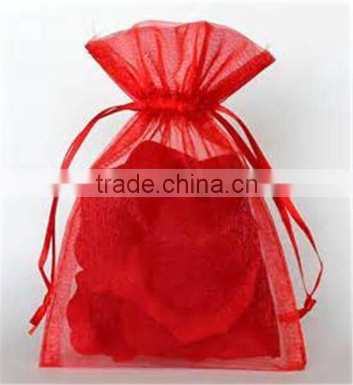 2014 Hot Sale Drawstring Organza Candy Pouch For Gifts