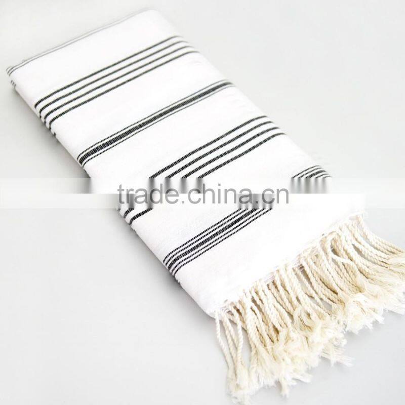 High qulity turkish style towel beach towel 100% cotton fouta towel