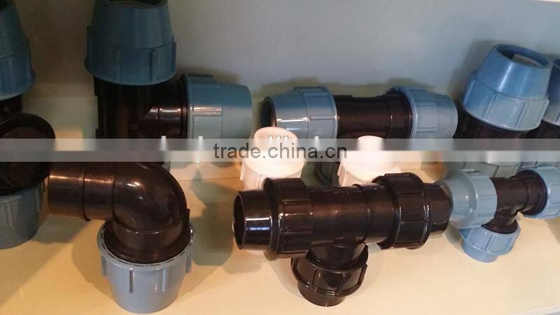 PN16 PP pipe Clamp saddle compression fitting for irrigation