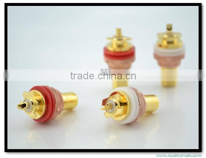 Audiocrast AS-103(G) High End Gold RCA Female Audio Plug RCA Socket RCA chassis