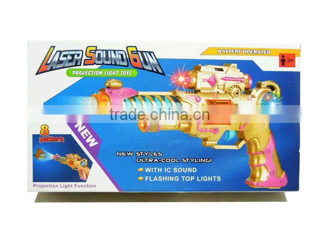 2013 Hot B/O Projectivev Gun Toy for Kid with Light and Voice