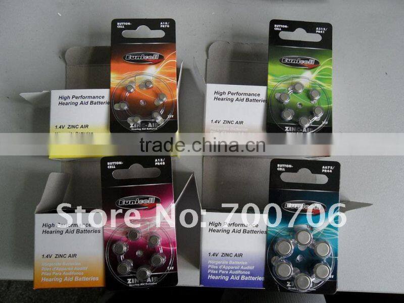1.4v Zinc Air Batteries - A10, A13, A312, and A675