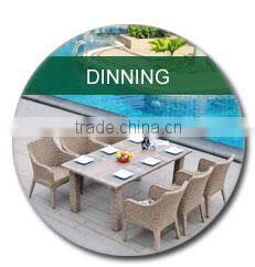 Waterproof rattan sofa set with cushion