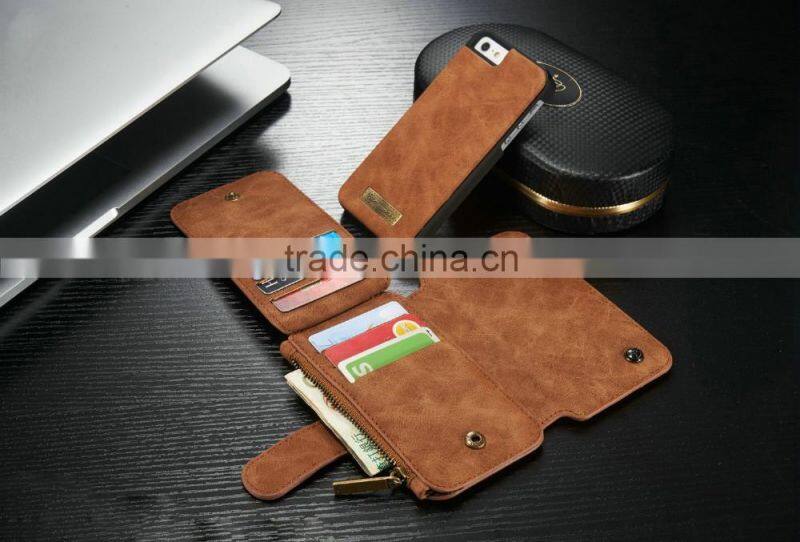 New Arrival Factory Price 2 in 1 Wallet Phone Case For Iphone 5/5s
