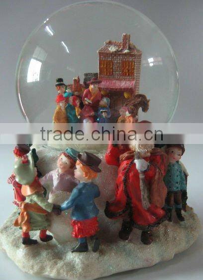 Polyresin religion holy family glasses water globe