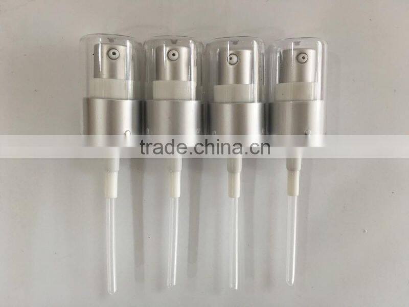 18/410 aluminum Essential lotion pump with plastic overcap