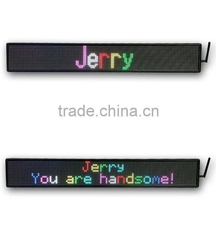 P6-16x128RGB double line RGB full color led sign with wireless SMS and PC USB communication
