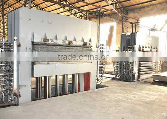 Multilayer Melamine Laminating Hot Press Machinery 100mm Between Hot Platens