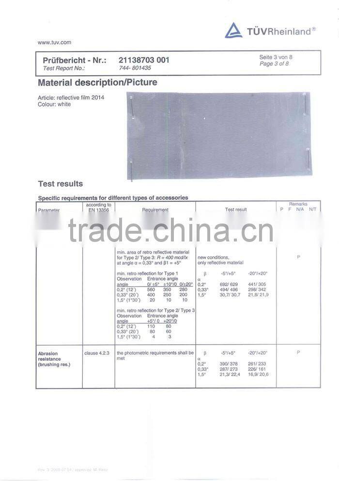 LED micro prismatic reflective PVC LED tape reflective strap