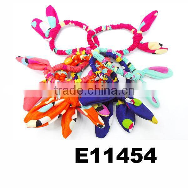 girls colorful cloth rabbit ear hair band wholesale