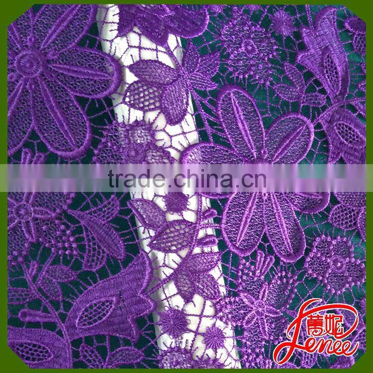 WHOLESALE COLORFUL AND SOFT WATER SOUBLE EMBROIDERY FABRIC