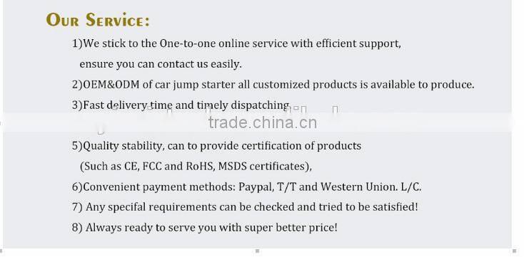 Super Jump Starter With 15000mAh for any 12V Cars: super capacity power bank car jump start
