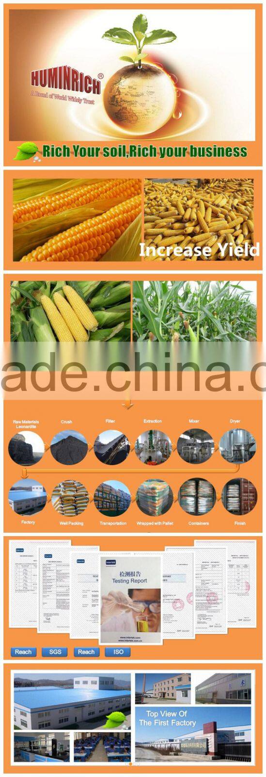Huminrich SH9001-2 Insoluble Long-term Effect Fertilizer For Corn Humic Acid From Leonardite