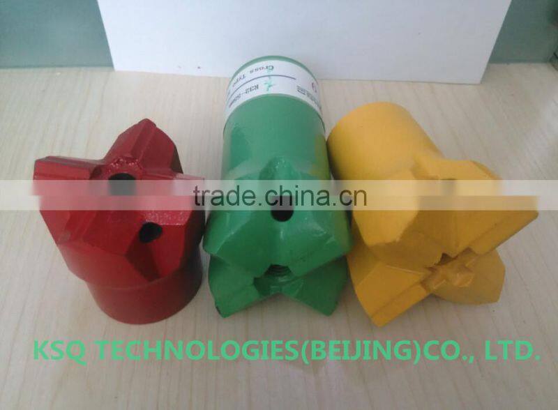 Mining Drill Spare Parts H25, R25, R28, R32 Chisel Bit / Steel Cross Type Bit