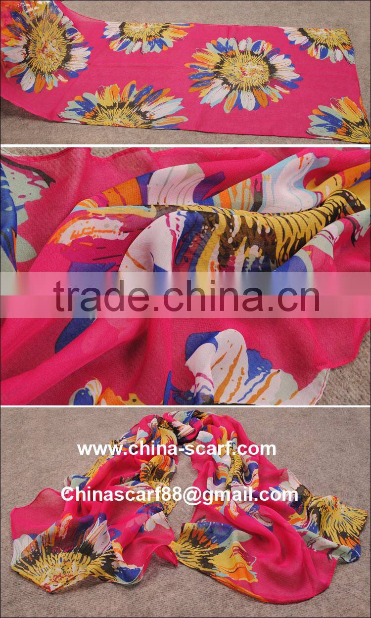 Sunflowers Silk Scarf Supply