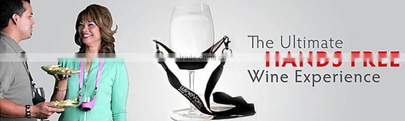 PVC material Hand-free wine glass holder suction cup